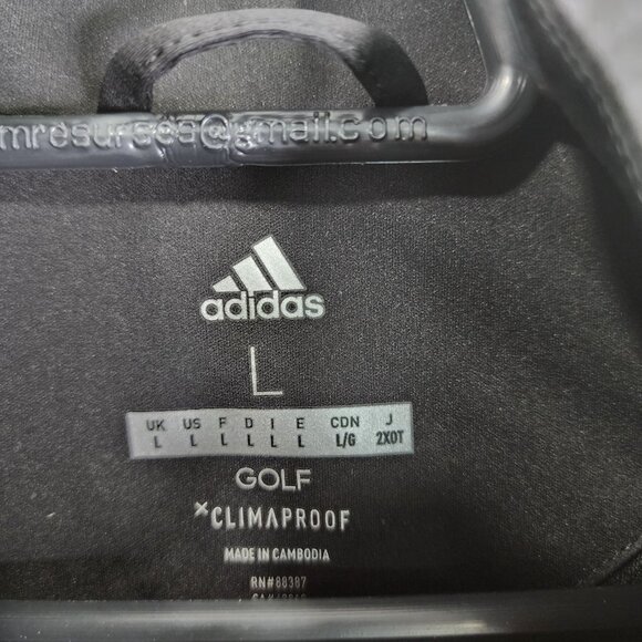 Womens Black Adidas ClimaProof Golf Jacket Windbreaker Full Zip Mock Neck Size L - Picture 5 of 12